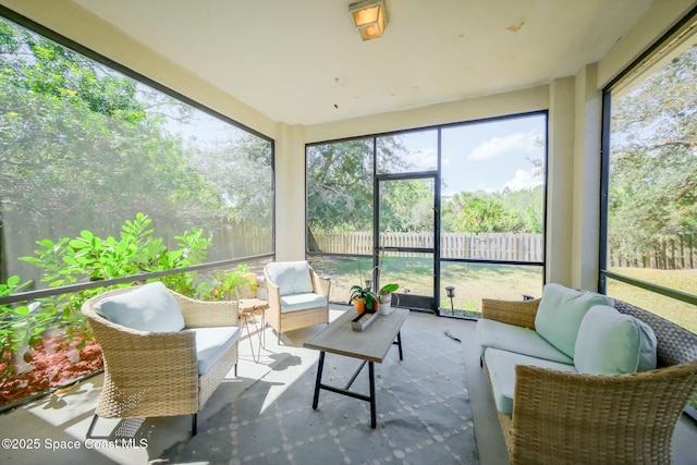 view of sunroom