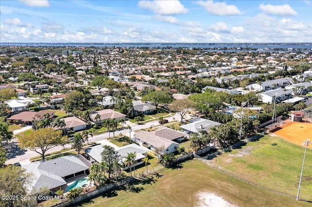 bird's eye view featuring a residential view