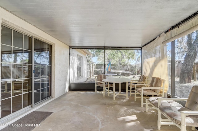 view of sunroom