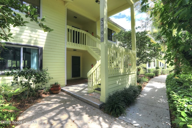 exterior space with stairs