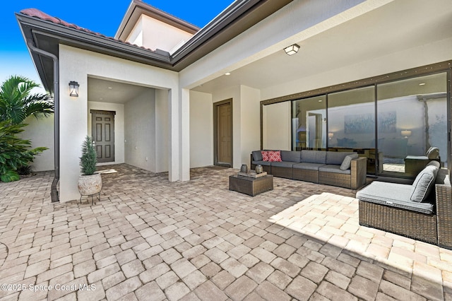 view of patio / terrace featuring an outdoor living space