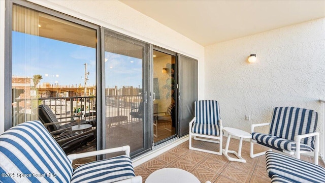 balcony with a city view