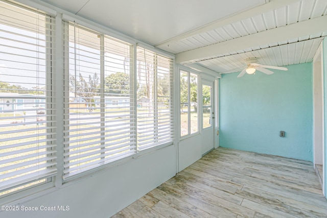 718 6th St, Merritt Island, FL 32953 - unfurnished sunroom with wood finished floors
