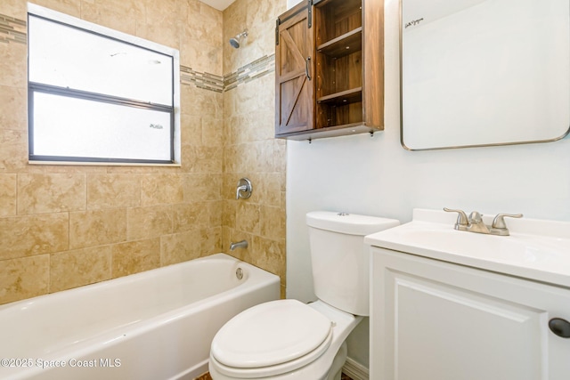 718 6th St, Merritt Island, FL 32953 - full bathroom with toilet, tub / shower combination, and vanity