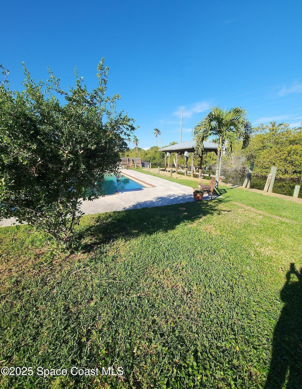 view of yard featuring a gazebo