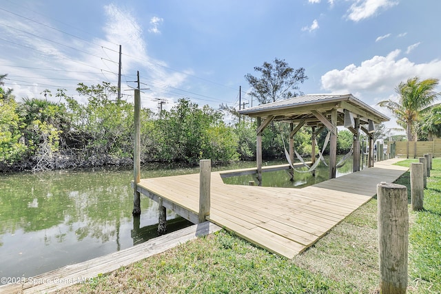 112 Sunset Dr, Cocoa Beach, FL 32931 - dock area featuring a water view
