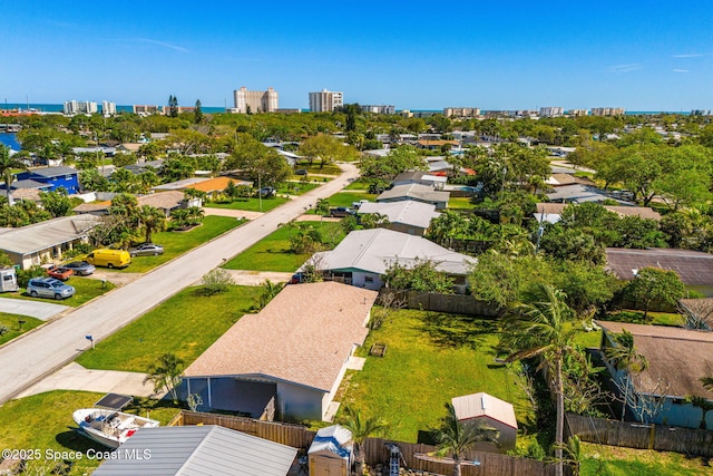 aerial view featuring a view of city