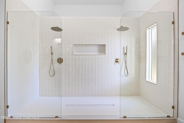 bathroom with walk in shower
