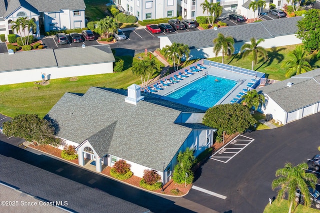 aerial view featuring a residential view