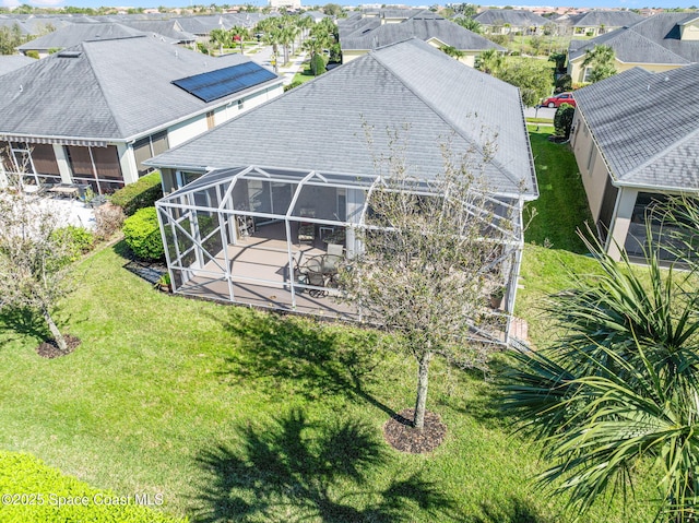 drone / aerial view with a residential view