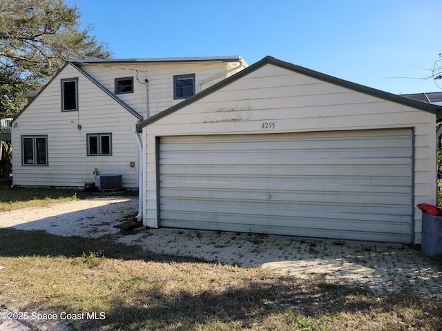 garage featuring central AC