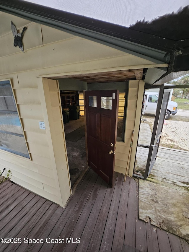 view of doorway to property