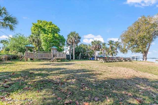 view of yard with playground community