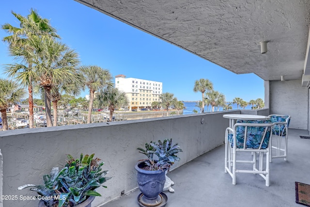 balcony featuring visible vents