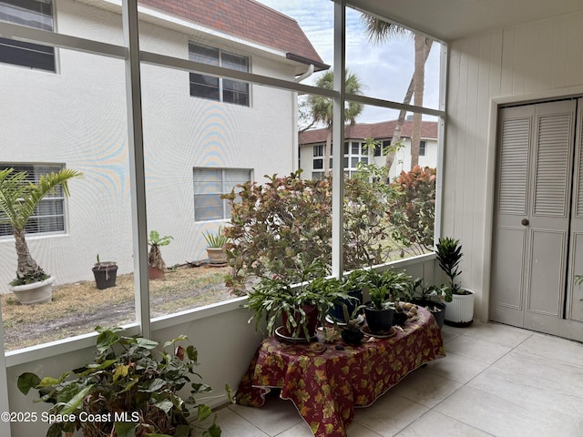 view of sunroom