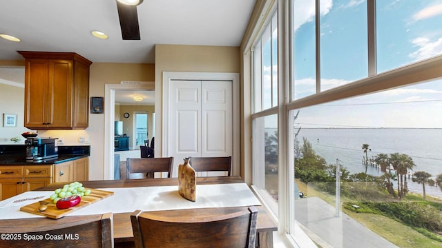 view of dining room