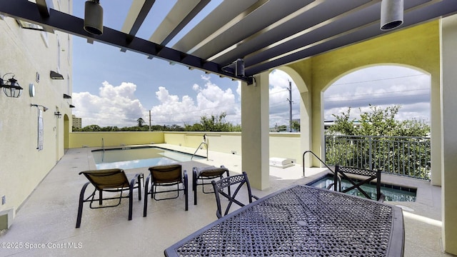 view of patio featuring outdoor dining space