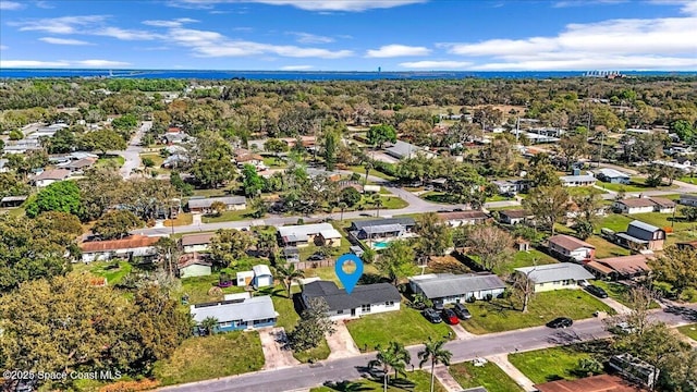 bird's eye view with a residential view