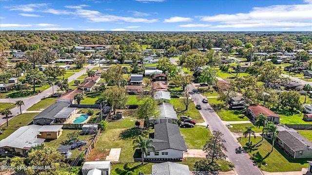 bird's eye view with a residential view