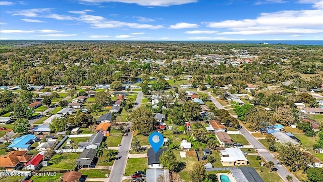 aerial view featuring a residential view