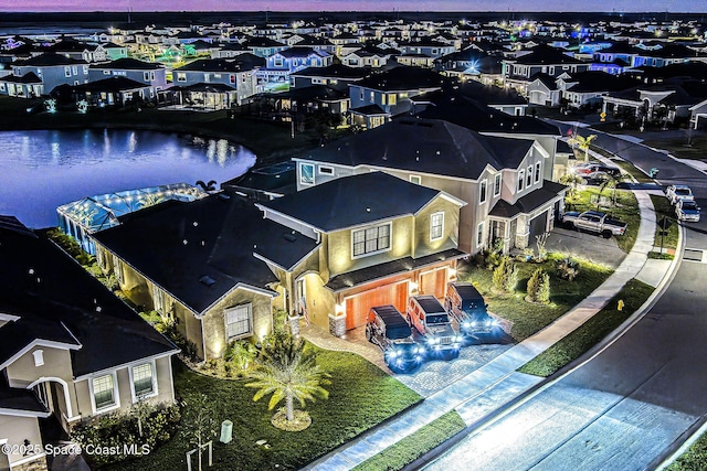 bird's eye view with a residential view