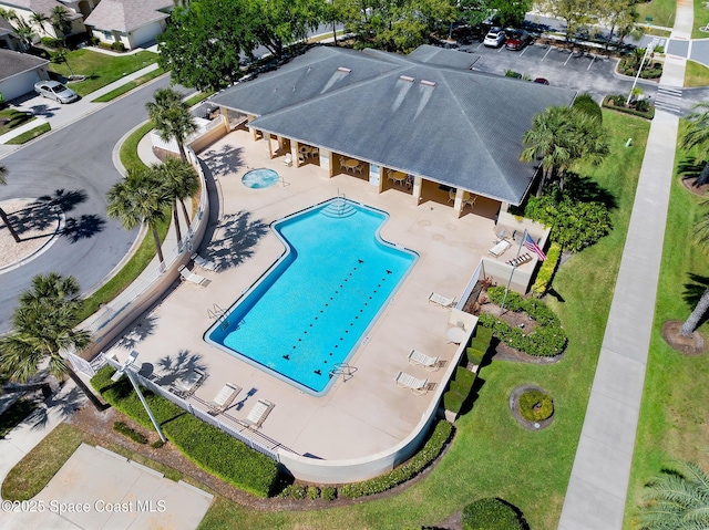 birds eye view of property