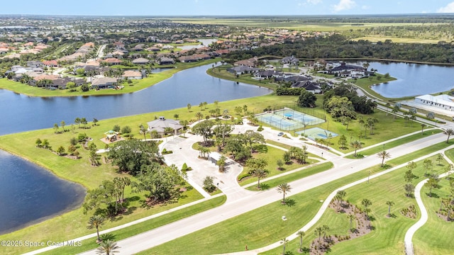 4722 Tennyson Dr, Rockledge, FL 32955 - aerial view of property and surrounding area with a nearby body of water and nearby suburban area