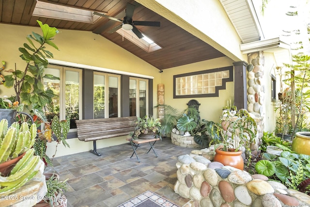 view of patio / terrace with a ceiling fan