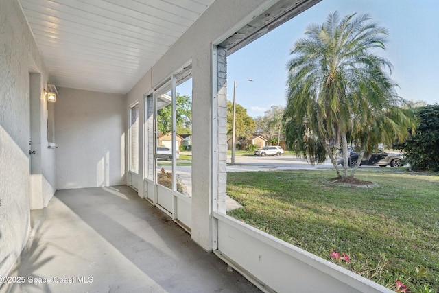 view of sunroom