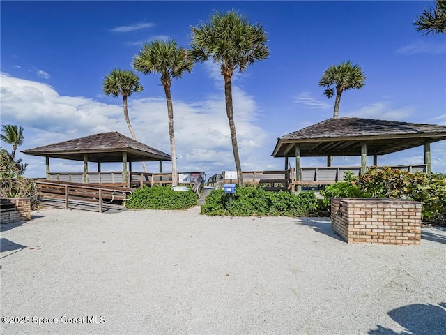 view of property's community with a gazebo