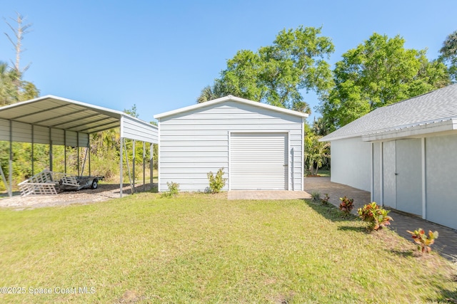 garage featuring a detached garage