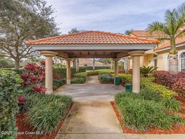 view of community featuring a gazebo