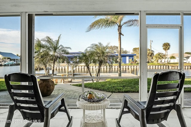 view of sunroom