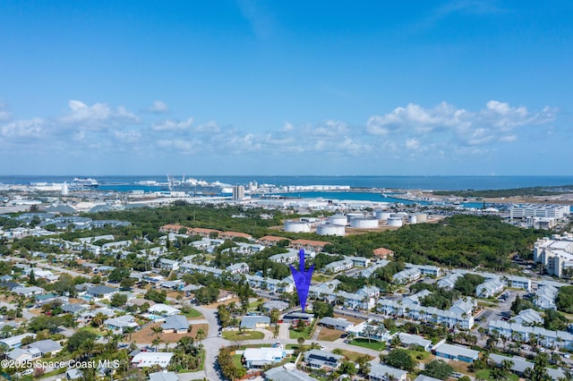 324 Harbor Dr, Cape Canaveral, FL 32920 - aerial view of property and surrounding area with a large body of water
