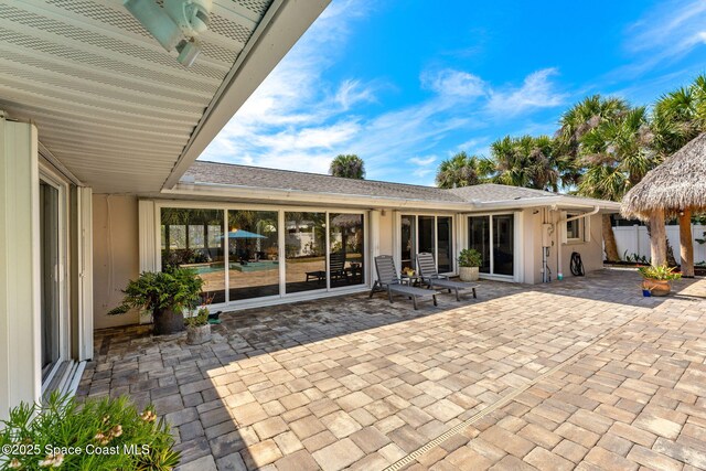 view of patio / terrace with fence