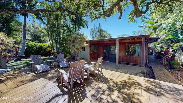 view of wooden terrace