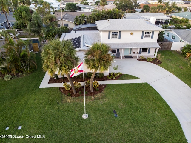 aerial view featuring a residential view