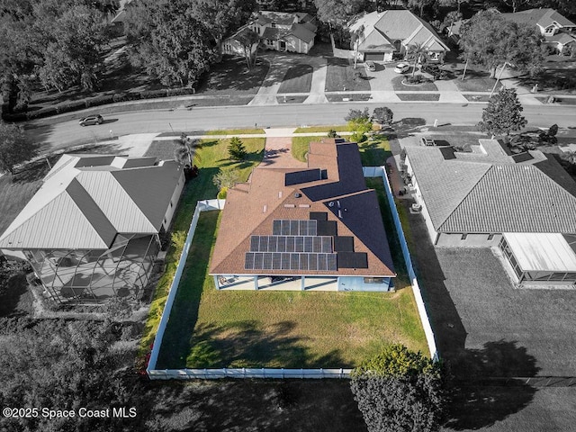 drone / aerial view featuring a residential view