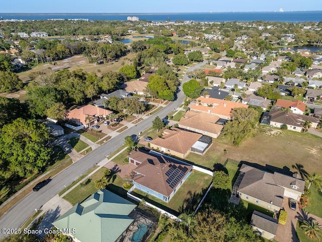 drone / aerial view with a residential view