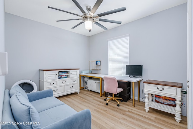 2705 Revolution St Unit 106, Melbourne, FL 32935 - office space featuring light wood-style floors and a ceiling fan