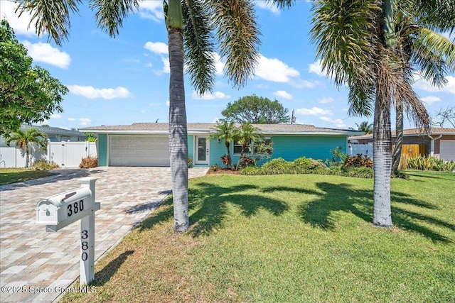 380 Greenway Ave, Satellite Beach, FL 32937 - single story home featuring driveway, a front lawn, and fence