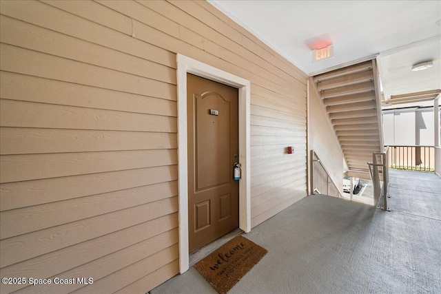 view of doorway to property