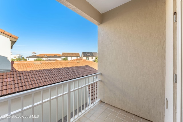 balcony with a residential view