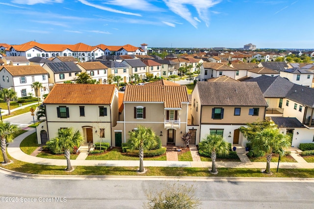 drone / aerial view with a residential view