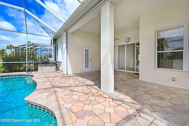 4942 Worthington Cir, Rockledge, FL 32955 - outdoor pool featuring a patio and a lanai