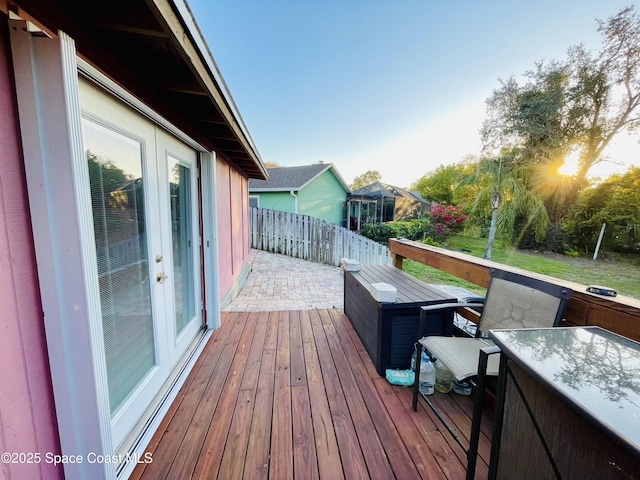 view of wooden terrace