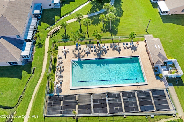 126 Plover Ln Unit 632, Rockledge, FL 32955 - bird's eye view of a pool