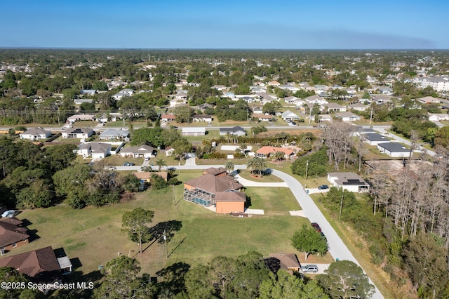 bird's eye view with a residential view