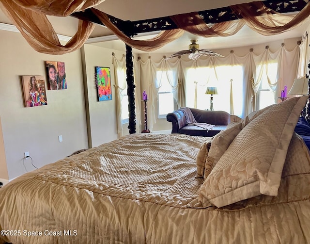 bedroom featuring multiple windows