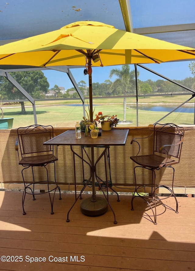 view of sunroom